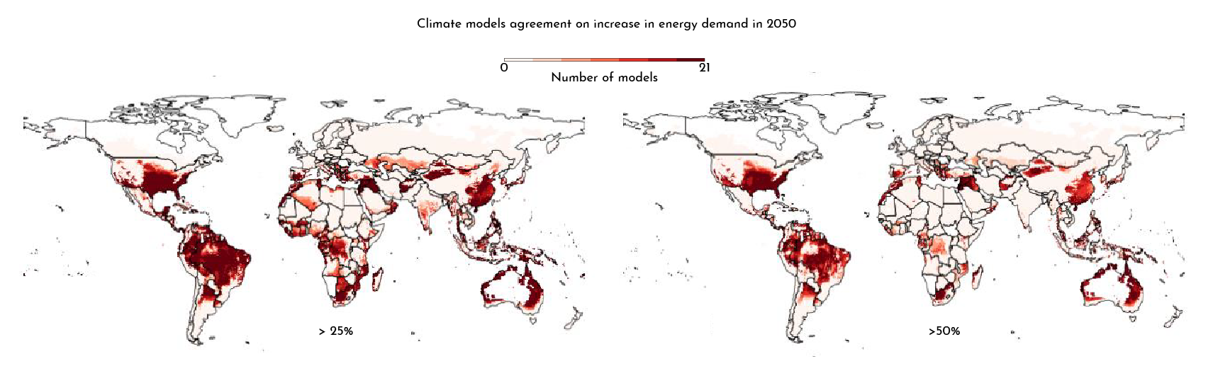 Energy demand response to climate shocks in 2050